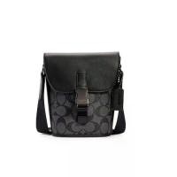 ราคา COACH C3134 TRACK SMALL FLAP CROSSBODY IN SIGNATURE CANVAS(QBCHR) (1733780950351185723)