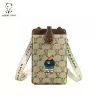 ราคา [BEI BAO BAO] Women Fashion Cartoon Embroidered Little Bear Phone Bag - Daily Use Travel Canvas Shoulder Bag Crossbody Bag (1734195070209656271)