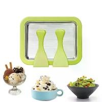 ราคา Tray Portable Rolled Ice Cream Maker Frozen Dessert Maker Non-electric Homemade Ice Cream Pan Spatulas Home Use Food Grade Fry Ice Cream Family Fun (1733481968175253234)