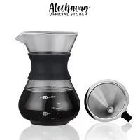 ราคา ที่ดริปกาแฟAlechaung ดริปกาแฟ ผลิตจากแก้ว เครื่องดริปกาแฟ ชุดดริปกาแฟ เหยือกดริปกาแฟ Dripper ที่ดริปกาแฟสด ขนาด400 ml ชุดชงเเละบดกาแฟ Coffee Maker with Filterชงกาแฟมือ อุปกรณ์ชงกาแฟ (17340995433062420