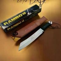 ราคา มีดเดินป่า มีดใบตาย RAMBO IV (RAMBO 4) Machete Knife ขนาด 16.5 นิ้ว (42 ซม.) พร้อมซองหนังสำหรับเก็บมีด (1731737216847742292)