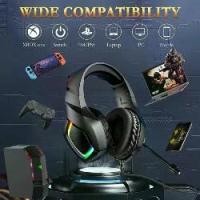 ราคา RUN MUS หูฟังเกมมิ่ง K1-B รุ่นใหม่ สำหรับนักเล่นเกมส์ เชื่อมต่อ USB Gold Plated ปรับไมค์และเสียงเพลงได้ ไฟ RGB และ LED สำหรับ PS4 แล็ปท็อป 3.5mm (1732880723062785819)
