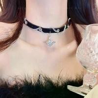 ราคา Sweet and Cool Black Leather Necklace, Choker Chain, Simple Elegant Neck Chain, Pendant Chain, Minimalist Neck Chain, High-end Collar Chain (1734166838318827483)