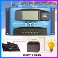 ราคา 100 A Mppt Solar Charge Controller Dual Usb Lcd Screen Auto Solar Charger Regulator (1733540786480383015)