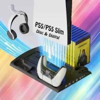 ราคา PS5/PS5 Slim Stand Cooling Stand with RGB Controller Fast Charging Station, Cooling Station for PS5/PS5 Slim Disc & Digital Console (1733682068579976898)