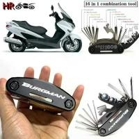 ราคา อุปกรณ์เสริมรถจักรยานยนต์, สีดำ, ชุดเครื่องมือมัลติฟังก์ชั่น 16 In 1, แบบพกพา, รวมประแจและไขควง, สำหรับ Suzuki BURGMAN 650 400 125 200 250 AN650 AN400, เครื่องมืออเนกประสงค์ (1732541454677476761)