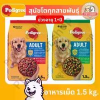ราคา Pedigree Adult Pedigree Adult Dog Food Pellets 1.5kg, Beef and Vegetable Formula / Grilled Chicken and Liver for Large Breed Dogs, Strong and Beautiful Fur (1734267611307542018)