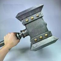 ราคา 2025 Avengers Thor's Hammer Figurine Marvel Merchandise Hammer Desktop Oversized Ornament Statue Gift (1733098887581172953)