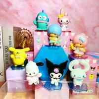 ราคา 2025 Sanrio Backpack Buddy Kuromi Clownfish My Melody Figurine Model Desktop Ornament Gift for Women (1733672414228022343)
