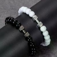 ราคา สร้อยข้อมือลูกปัดหินธรรมชาติ 2 ชิ้น/ชุด ลูกปัดสีดำ สร้อยข้อมือบาร์เบลสำหรับออกกำลังกายและชีวิตที่สมดุล เครื่องประดับผู้ชาย (1733211975436830294)