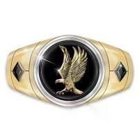 ราคา แหวนนกอินทรีสีดำ ดีไซน์นกอินทรีสง่างาม พร้อมบรรจุภัณฑ์สีเข้ม ขายดีที่สุด เครื่องประดับผู้ชาย สายรัดแฟชั่นสไตล์โดดเด่น (1733315558649530268)