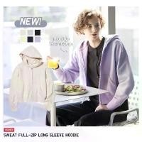 ราคา Uniqlo เสื้อฮู้ดหญิง ผ้าสเวต แขนยาว มีซิป เหมาะกับอากาศเย็นๆ หนาวนิดๆ (1734148052091307719)