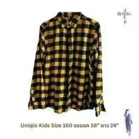 ราคา เสื้อเชิ้ตลายสก๊อตเหลืองดำ Uniqlo Kids (1731581582747010788)