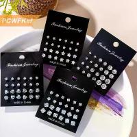 ราคา [PCWFKef] 1 Set Simple Glitter Wedding Stud Earrings for Women Men Luxurious Rhinestone Stud Earrings Jewelry Gift (1733879956923188568)