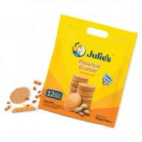 ราคา 【คนไทยแนะนำ!】 พร้อมส่ง! Julie s Peanut Butter Sandwich บิสกิตคุ๊กกี้ใส้เนยถั่ว จูลี่ห่อใหญ่ 360 กรัม (โกดังขนมนำเข้าราคาถูก) (1732609736242005239)