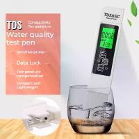 ราคา ปากกา TDS & EC 3-in-1 ปากกาทดสอบ TDS ปากกายักเครืองนำ ปากกามิเตอร์ EC สำหรับการทดสอบคุณภาพน้ำของเหลว เครื่อง วัดค่า ปุ๋ย (1732851576349623952)