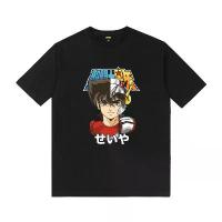 ราคา Saint Seiya เสื้อยืดแขนสั้นสีดําญี่ปุ่นคลาสสิก Hot Blood Anime Glacier สีม่วงมังกรพิมพ์เสื้อยืดหลวม (1734280464661185771)