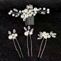ราคา Cross-Border Wedding Handmade Hair Accessories Crystal Hair Comb Pearl Hairpin Set Bridal Hair Accessories Insert Comb Wholesale (1733143786591520160)