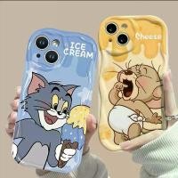 ราคา เคสโทรศัพท์ลายการ์ตูนทอมแอนด์เจอร์รี่น่ารักสำหรับ VIVO Y01 Y02S Y11 Y17S Y19 Y15S Y15A Y16 Y11S Y12S Y12A Y20 Y20S Y21S Y21A Y22S Y27 Y33S Y33T Y30 Y50 แมวตลก เมาส์ ชีส ขอบคลื่นสีขาว เคสกันกระแทก (172