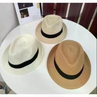 ราคา Discount หมวกสานทรงปานามาสีพื้น หมวกกันแดด [รุ่นB062]คาดดำ สินค้าพร้อมส่งจากไทย (1732289453971703769)