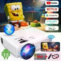 ราคา COD โปรเจคเตอร์ smart projector 1080P HD 1800 lumens ต่อกับโทรศัพคอมพิวเตอร์ มินิโปรเจคเตอร์ เครื่องฉายหนัง เครื่องฉาย mini เครื่องฉายโปรเจคเตอ โปรเจคเตอร์ขนาดเล็ก โฟกัสอัตโนมัติ (1733512360900265211)