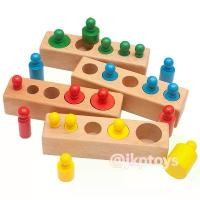 ราคา ของเล่นเสริมพัฒนาการเด็กTodds & Kids Toys ของเล่นไม้เสริมพัฒนาการ ของเล่นไม้มอนเตสซอรี่ กระบอกจุก Knobbed Cylinder Blocks ยกเซต 4 สี/ชุดของเล่นไม้ทรงกระบอกหลายสีสัน (1734275184569124546)