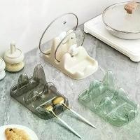 ราคา ที่วางฝาหม้อบนเคาน์เตอร์พร้อมถาดรองน้ำ ที่วางเก็บฝาหม้อ เขียง อุปกรณ์จัดระเบียบช้อนและตะหลิว (1733949764539024907)