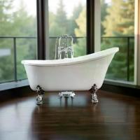 ราคา El bano อ่างอาบน้ำวางลอย ขาสิงห์ สีขาวออฟไวท์ ขนาด 150*75*84 ซม. (ราคาเฉพาะอ่างไม่รวมอุปกรณ์) (1731702554918683958)