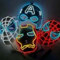 ราคา 2026 ไฟเย็นเรืองแสง พลาสติก EL สไปเดอร์แมน หน้ากากไอรอนแมน แบทแมน อุปกรณ์ประกอบฉากงานปาร์ตี้ มาร์เวล (1734176970747839864)