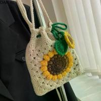 ราคา DAN EL กระเป๋าสะพายแบบหูรูด ลายดอกทานตะวัน กระเป๋าถักมือ ถักนิตติ้ง เชือกหูรูด ถุงถักลายดอกทานตะวัน น่ารักน่ารักๆ โครเชต์ถักโครเชต์ กระเป๋าสะพายลายดอกทานตะวัน สำหรับเด็กๆ (1734433891351365397)