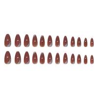 ราคา กดบนเล็บ สไตล์วินเทจ แดง น้ำตาล ทรายไหล กลิตเตอร์ละเอียด ผิวกระจ่างใส เล็บสไตล์ยุโรปและอเมริกา ชุด 24 ชิ้น เล็บปลอม สั่งทํา เล็บ เจลน่า รัก (1732249040115107702)