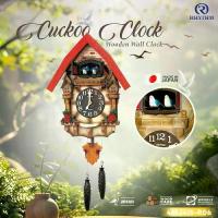 ราคา RHYTHM นาฬิกากุ๊กกู Cuckoo Clock มีนกคู่ 2ตัว ร้องทุกชั่วโมง ผลิตจากญี่ปุ่น -4MJ415-R06 (1733250268122416648)