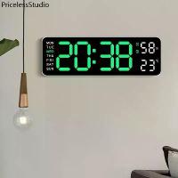 ราคา นาฬิกาดิจิตอลติดผนัง นาฬิกาแขวนผนัง LED DIGITAL CLOCK แบบติดผนัง มีไฟแบ็คไลท์ Led แสดงวันที่ อุณหภูมิ ขนาดใหญ่ ร์พร้อมสายชาท (1733730306494334484)
