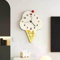 ราคา Ice Cream Cream Style Creative Clocks Dining Room Wall Clock Internet Celebrity Clock Living Room Wall Hanging New Personalized Clock (1733437068998182269)