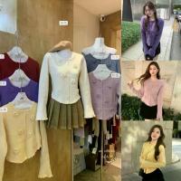 ราคา Chili Koko เสื้อถักโครเชต์ 3 มิติแขนยาวสไตล์ย้อนยุคสำหรับผู้หญิง แขนกระดิ่ง ชายระบาย เสื้อสเวตเตอร์ครอป M088 (1733658405298407159)