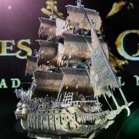 ราคา 3D DIY Metal Puzzle Assemble Model of the Flying Dutchman Pirate Ship of the Caribbean (1733336040802190637)
