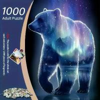 ราคา Smart Watch 1000 Pieces Dreamy Starry Sky Polar Bear Double Layer Puzzle, Ideal Perfect Gift for Home Decoration, Fun and Creative Puzzle Game for Adults, Large Size Animal Scene (1733899691093362235)
