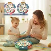 ราคา Children's Magnetic Fishing Game Toy Puzzle Rotating Pond Toy With Music And Light Children's R7L5 (1734297365661779197)