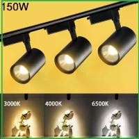 ราคา 【รับประกัน10ปี】Track Lighting ไฟติดตามโคม ลูกปัดโคมไฟ LED Spotlight Ceiling สปอตไลท์ ไฟประดับ 60W 150W แสงสีขาว/แส (1734264252540421736)