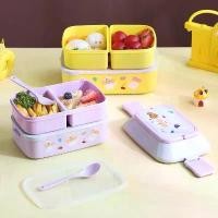 ราคา ปิ่นโต 2 ชั้น สไตล์ญี่ปุ่น Food grade materal แบบสองชั้น เบนโตะ กล่องอาหารกลางวัน ไมโครเวฟ แบบพกพา โรงเรียน กล่องข้าว พนักงานออฟฟิศ ปิกนิก (1729941207731898665)