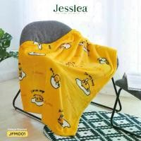 ราคา Jessica ผ้าห่มฟลีซ (ขนาด 40x60 นิ้ว) ไข่ขี้เกียจ Gudetama JFM001 Fleece Blanket (1734398791884703618)