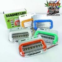 ราคา 【ส่งฟรี】 ☬1ชิ้น LED 12V และ 24V ไฟราวข้างพร้อมไฟส่องพื้น รถยนต์ รถมอเตอร์ไซร์ รถบรรทุก เทเลอร์ 6 ล้อ 10 ล้อ รุ่น MAGNET♦ (1734449306155124680)