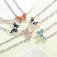 ราคา New Necklace Colorful Friendship Best Friend Magnet Couple Pair Oil Drop Butterfly Magnet (1734024151760668018)