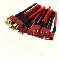 ราคา ปลั๊กแบบ T Dekan คุณภาพสูง แบบผู้ชายและผู้หญิง พร้อมสายไฟ 16AWG เหมาะสำหรับแบตเตอรี่ลิเธียมของรถบังคับวิทยุ โดรน รถยนต์ เรือ และหุ่นยนต์ รถ บังคับ ของ เล่น เครื่อง บิน วิทยุ ขุด (1734105763572122877)