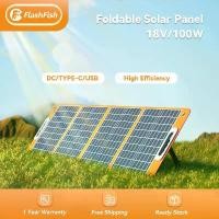 ราคา 60W 100W | FlashFish Solar Panel แผงโซล่าเซลล์ Type C/USB/DC Cell (1733598161953850589)