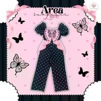 ราคา (มี3XL) ชมพูดำ Area Love Jumpsuit จั๊มสูทขายาวผ้า texture ลายหัวใจ อกหัวใจงานปักแต่งระบาย แขนสั้น ซิปหลังมีซับใน (1733400129578698407)