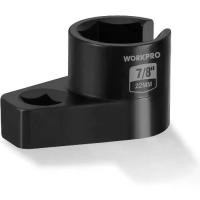 ราคา WORKPRO O2 Oxygen Sensor Socket 3/8” Drive x 7/8” 22mm, Offset Oxygen Sensor Removal Tool Wrench, 6-Point O2 Sensor Tool with Wire Gate (1734459638385575756)