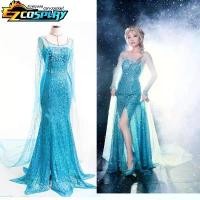 ราคา ชุดยาว, ชุดคอสเพลย์, เจ้าหญิงเอลซ่าจาก Frozen, ตกแต่งด้วยลูกปัด, ตาข่าย, เอลซ่าสำหรับผู้ใหญ่, ราชินีแห่งหิมะ, งานเลี้ยงฮาโลวีน, คาร์นิวัล, เจ้าหญิงเอลซ่า (1734694151606797869)