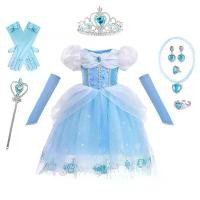 ราคา ชุดเจ้าหญิงเอลซ่าจาก Frozen สำหรับเด็กผู้หญิง, ชุดเจ้าหญิงซินเดอเรลล่า, ชุดการแสดงวันเด็ก, ชุดวันเกิด (1734364971341219435)