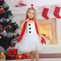 ราคา ชุดเด็กคริสต์มาส ชุดเจ้าหญิงโอลาฟจาก Frozen ชุดตุ๊กตาหิมะสำหรับเด็กผู้หญิง ชุดพองสำหรับการแสดงวันหยุด (1733295730692228242)